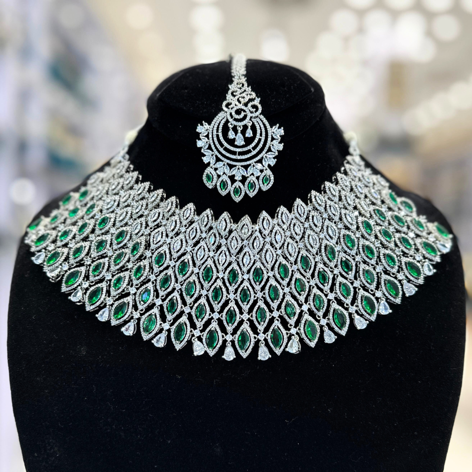 Zircon Stones Web Bridal Set
